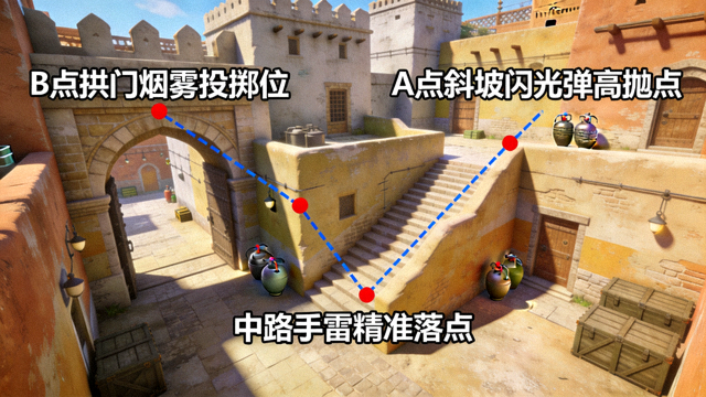 CSGO 投掷物高清点位 3D 演示教学图