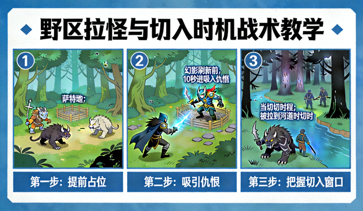 DOTA2 野区拉怪与切入时机战术教学配图
