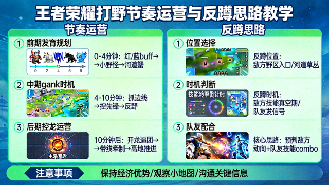 王者荣耀打野节奏运营与反蹲思路教学图